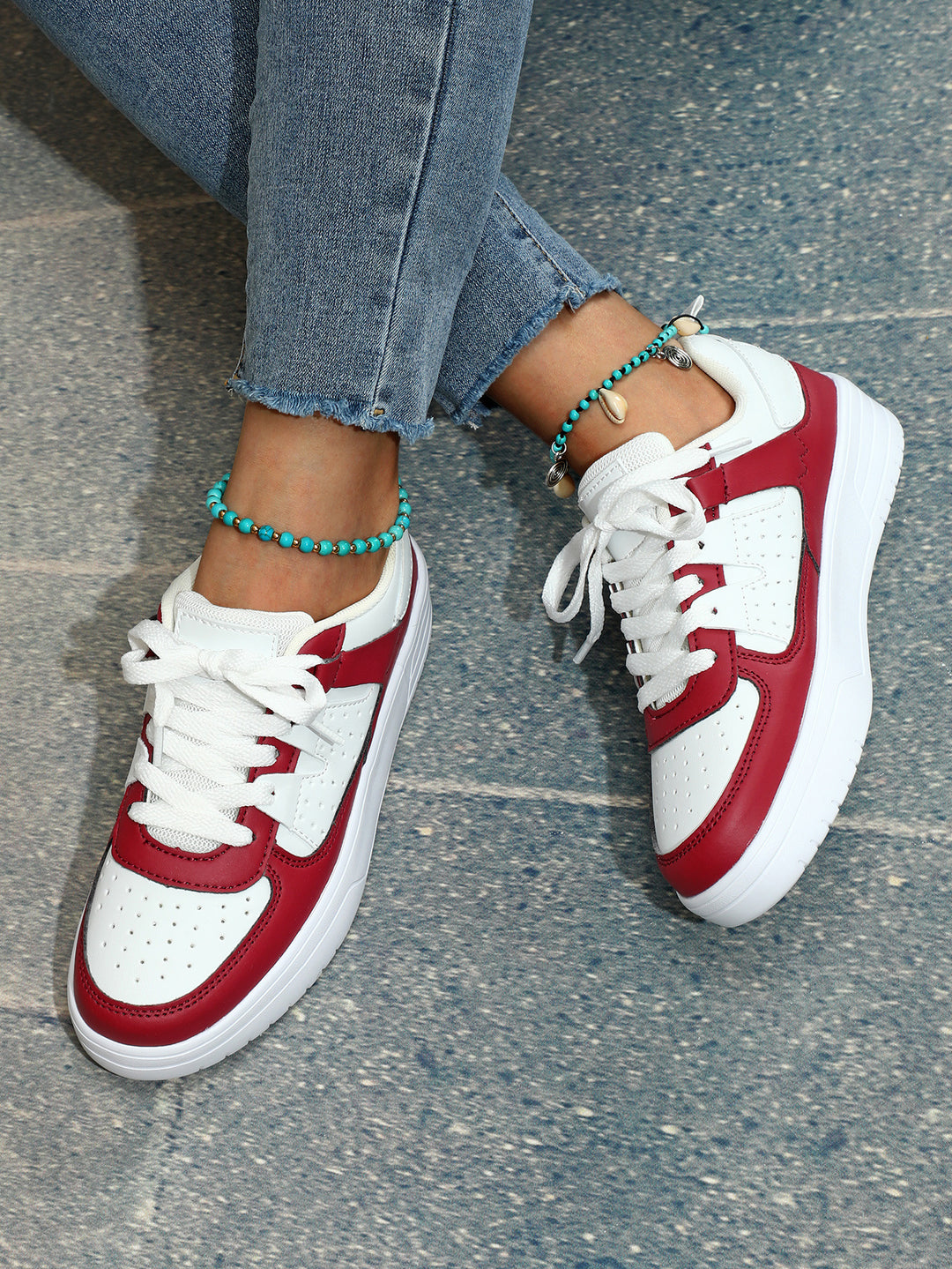 Ins European And American Fashion Platform Couple's Soft Bottom Comfortable Board Shoes Can Be Tie Up Just NoNy