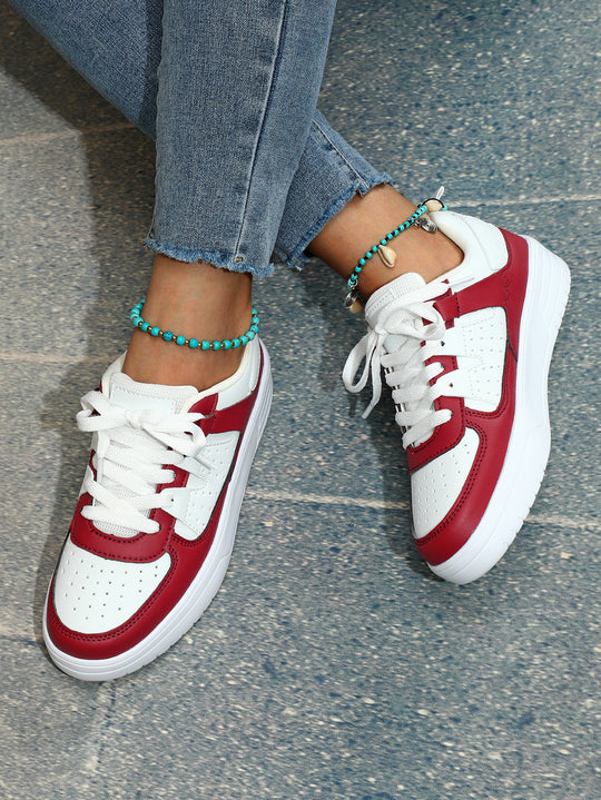 Ins European And American Fashion Platform Couple's Soft Bottom Comfortable Board Shoes Can Be Tie Up Just NoNy