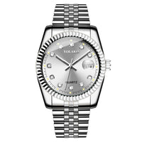 White Plate Silver Strap