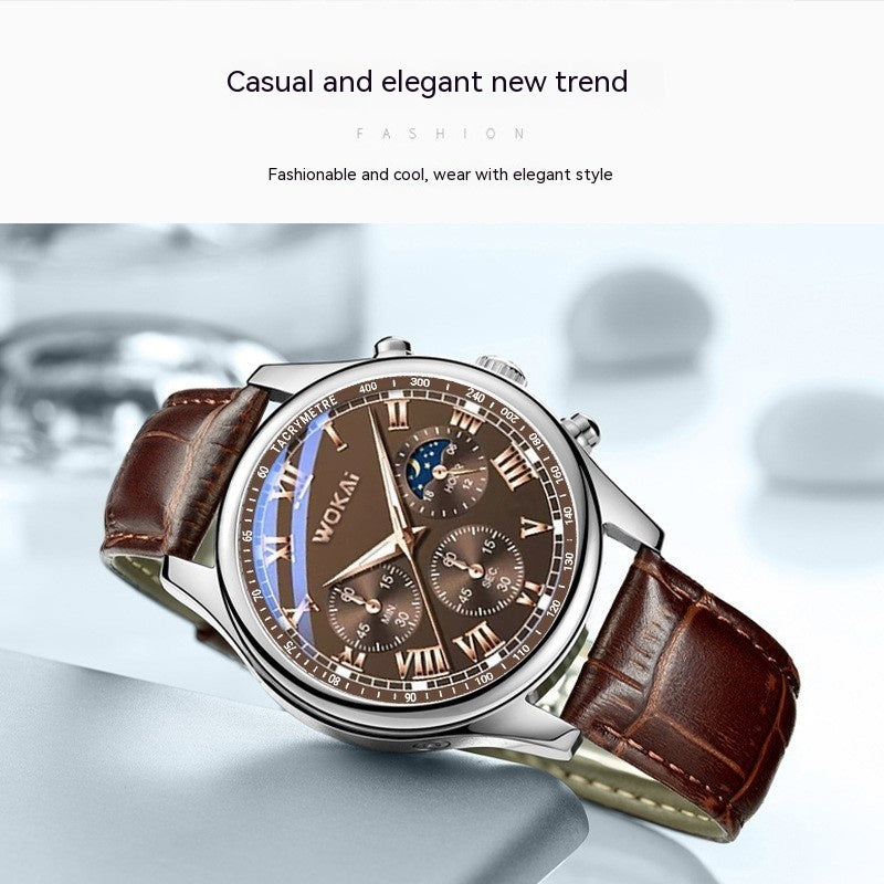 Quartz Sport Watch Casual Leather Belt Men's Watch Just NoNy