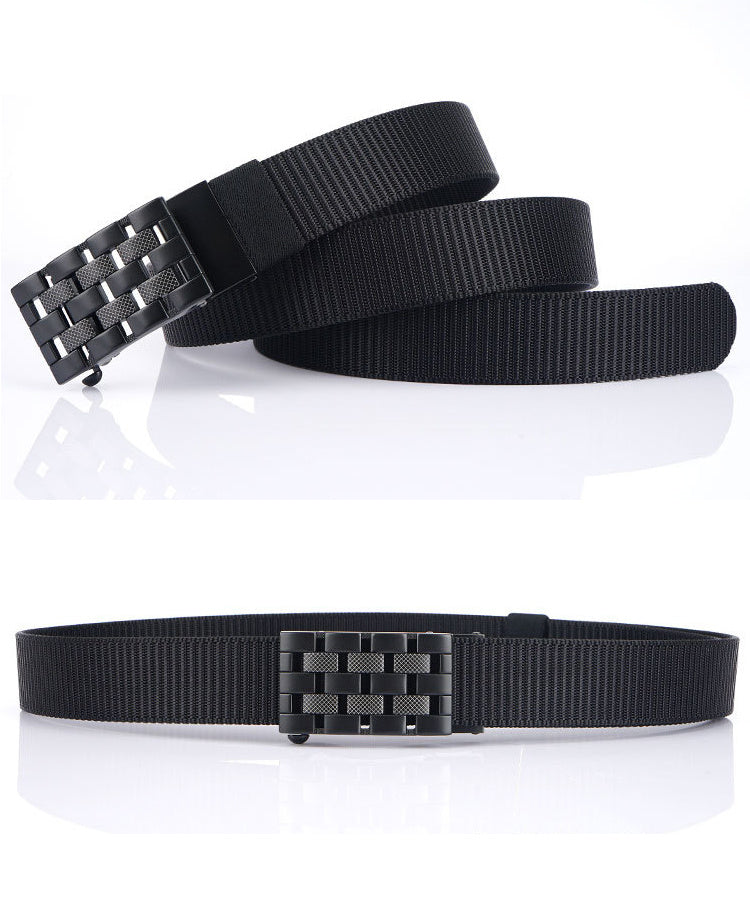 Automatic Buckle Thick Nylon Weaving Belt