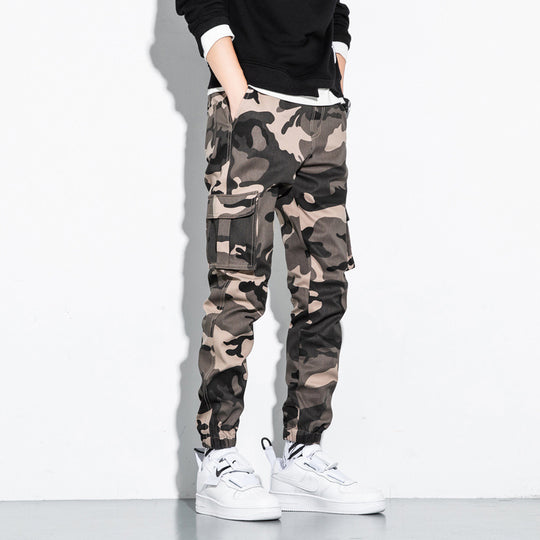 Men's Casual Pants Men's Sports Tooling Nine-Point Pants Korean loose Cotton Pants Men Just NoNy