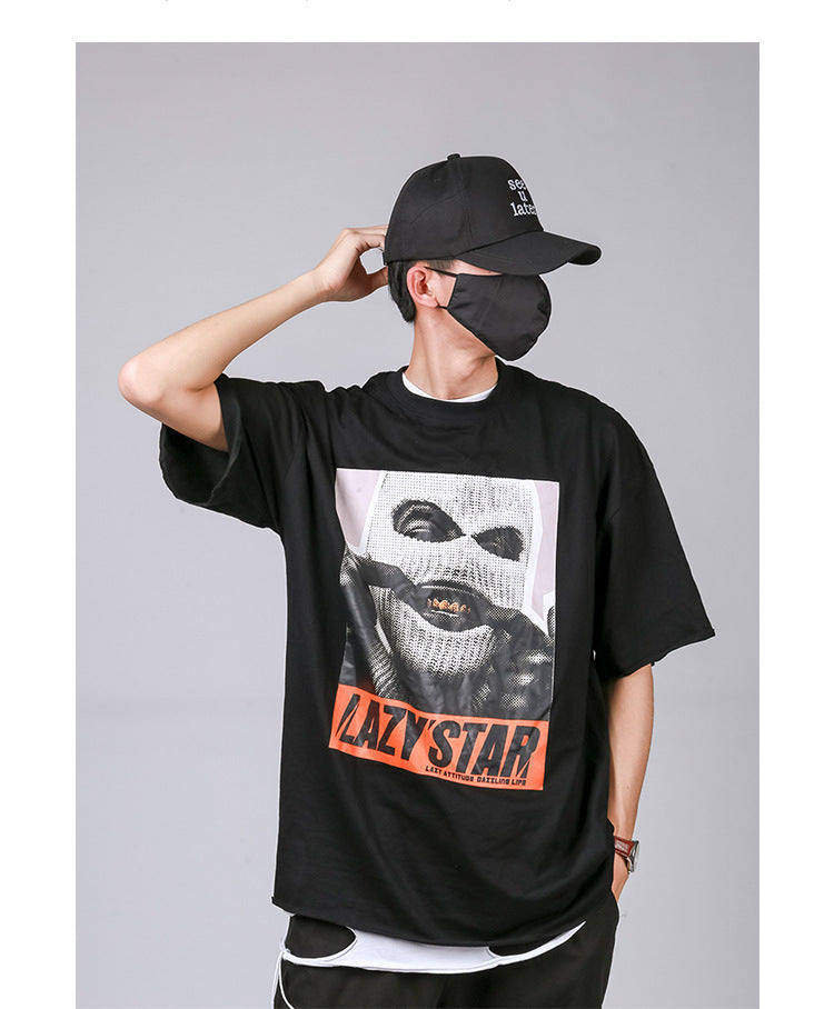 Men Hip Hop Lazy Star T-shirt-justnony