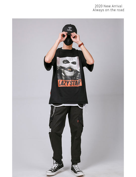 Men Hip Hop Lazy Star T-shirt-justnony