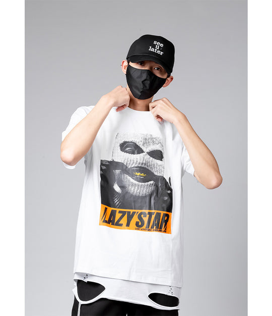 Men Hip Hop Lazy Star T-shirt-justnony
