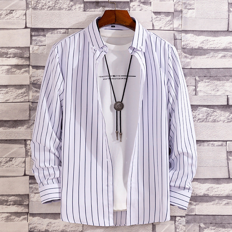 Striped Printed Long-sleeved Men