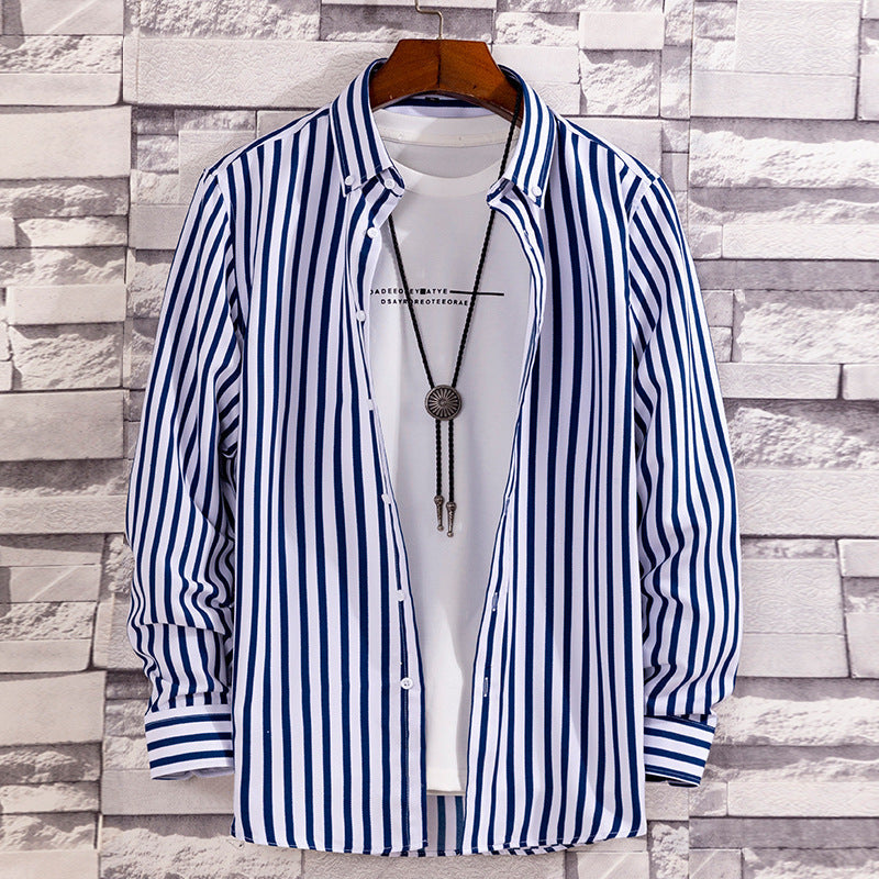Striped Printed Long-sleeved Men