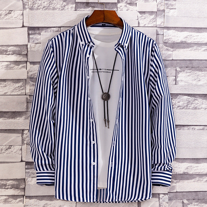 Striped Printed Long-sleeved Men