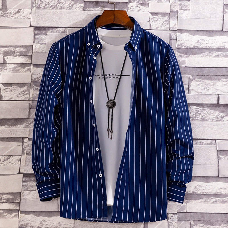 Striped Printed Long-sleeved Men