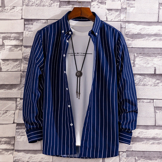 Striped Printed Long-sleeved Men