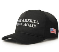 Black  - Make America Great Again with flag