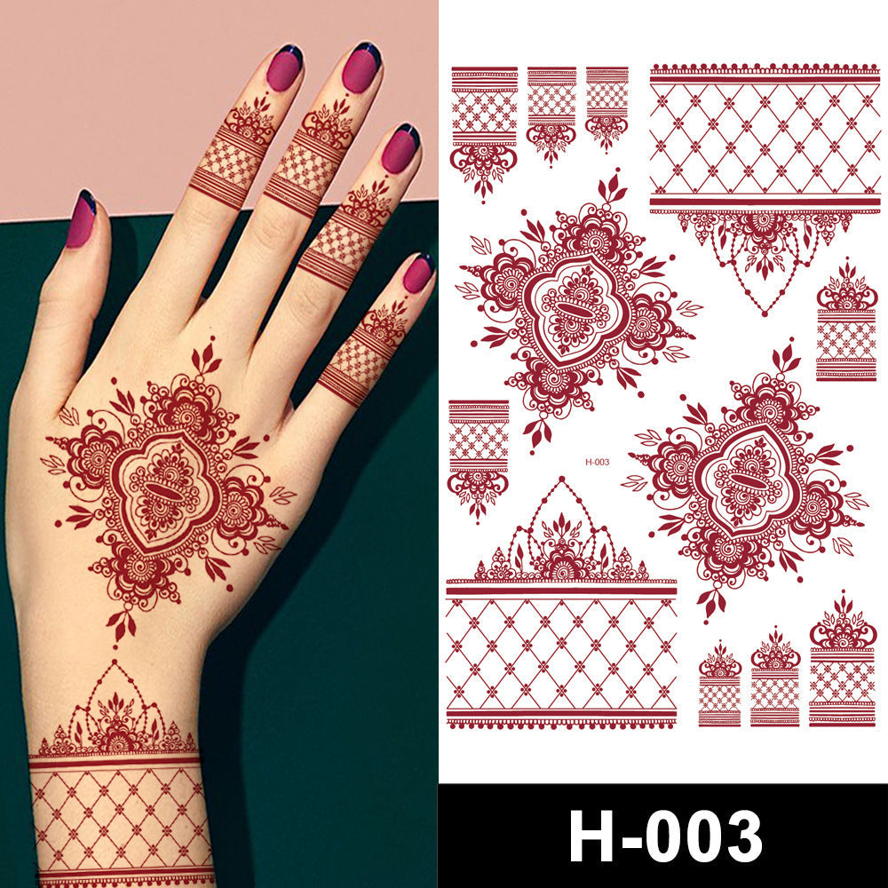 Hannah Red Lace Water Transfer Tattoo Sticker Just NoNy