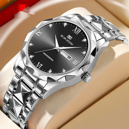 Stylish Tungsten Steel Men's Quartz Watch-justnony