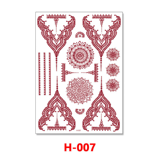 Hannah Red Lace Water Transfer Tattoo Sticker Just NoNy