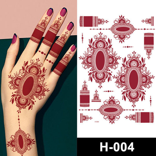 Hannah Red Lace Water Transfer Tattoo Sticker Just NoNy