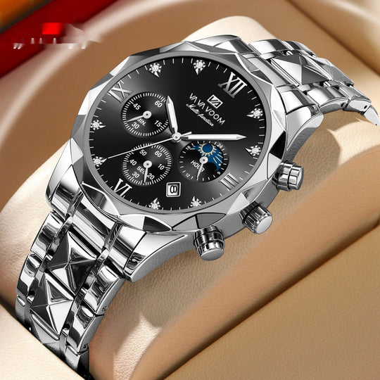 Stylish Tungsten Steel Men's Quartz Watch-justnony