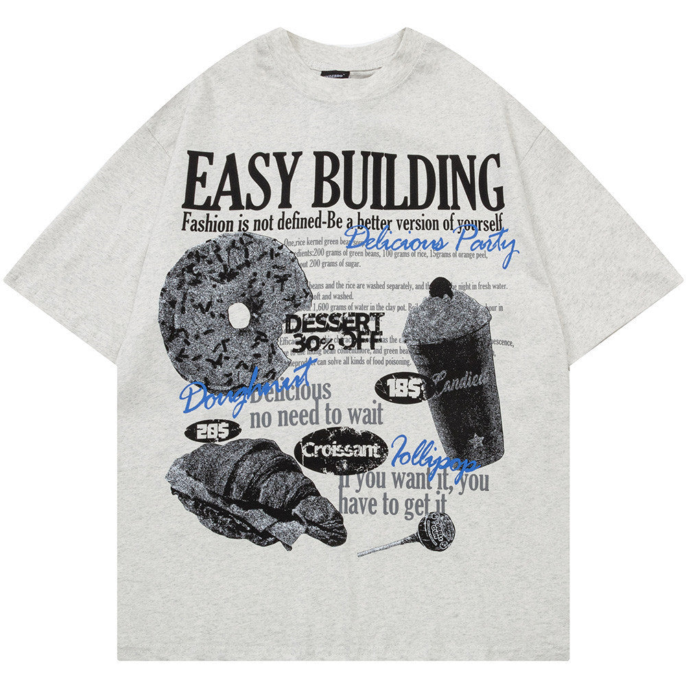 Bread Ice Cream Printed Mens T-shirt-justnony