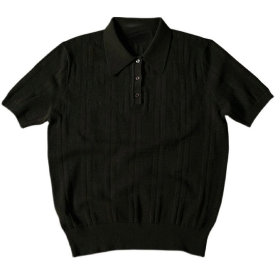 Men's Short-sleeved Lapel Knitted Polo Shirt Just NoNy