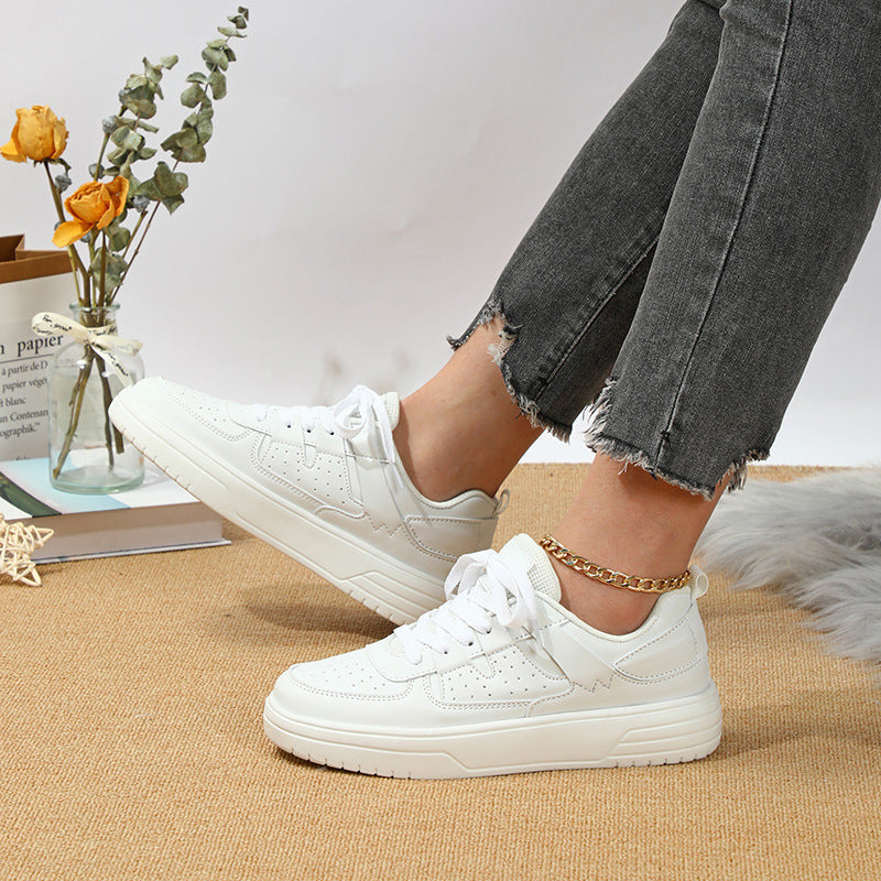 Ins European And American Fashion Platform Couple's Soft Bottom Comfortable Board Shoes Can Be Tie Up Just NoNy