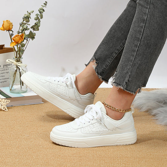 Ins European And American Fashion Platform Couple's Soft Bottom Comfortable Board Shoes Can Be Tie Up Just NoNy
