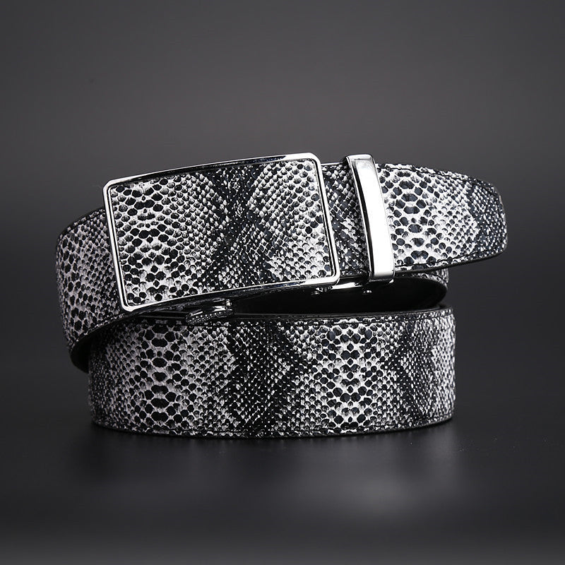 Automatic Buckle Vintage Leather Belt
