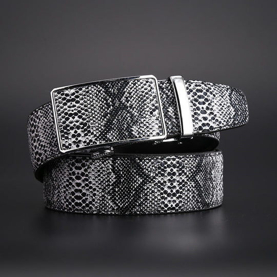 Automatic Buckle Vintage Leather Belt