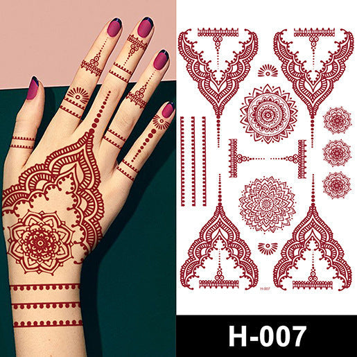 Hannah Red Lace Water Transfer Tattoo Sticker Just NoNy