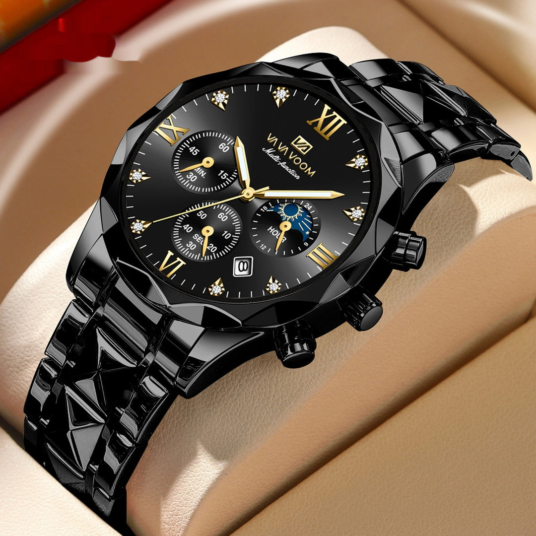 Stylish Tungsten Steel Men's Quartz Watch-justnony