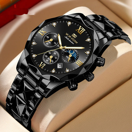 Stylish Tungsten Steel Men's Quartz Watch-justnony