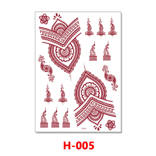 Hannah Red Lace Water Transfer Tattoo Sticker Just NoNy