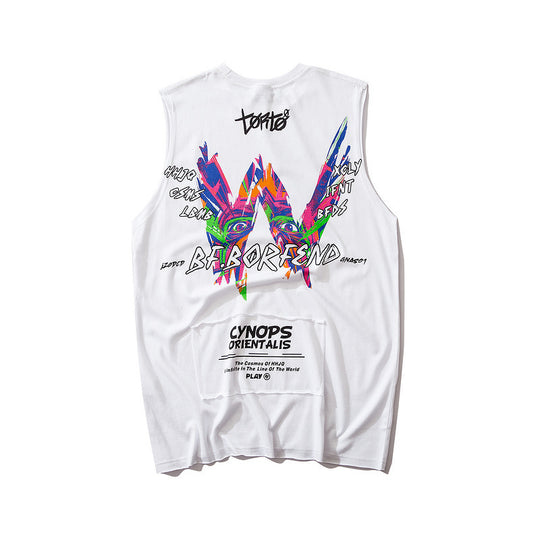 hiphop printed vest Just NoNy