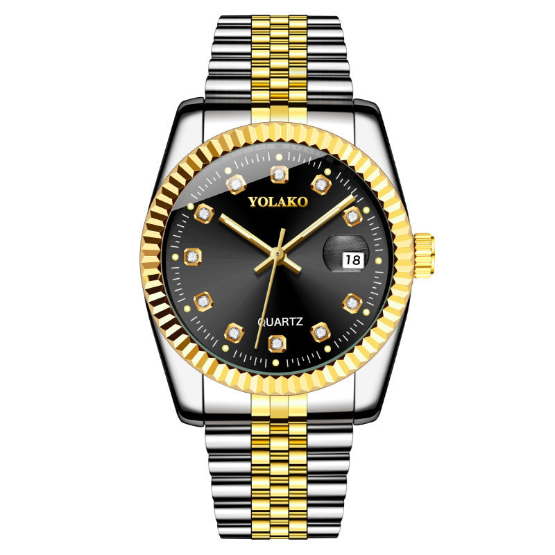 Fashion Diamond Steel Strap Men