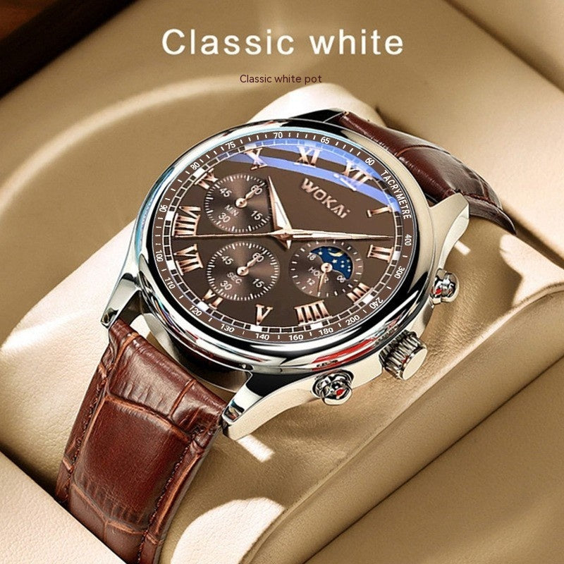 Quartz Sport Watch Casual Leather Belt Men's Watch Just NoNy