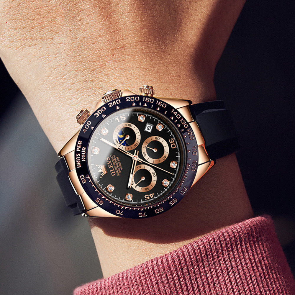 Tape Multifunctional Quartz Watch Luminous Men's Just NoNy