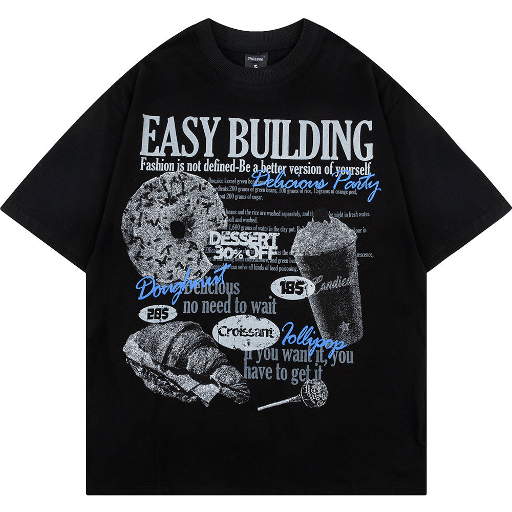 Bread Ice Cream Printed Mens T-shirt-justnony