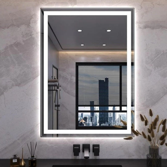 Square Defogging Bathroom Mirror Bathroom LED Light