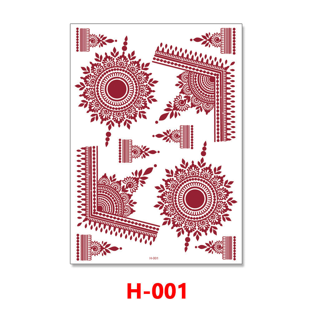 Hannah Red Lace Water Transfer Tattoo Sticker Just NoNy