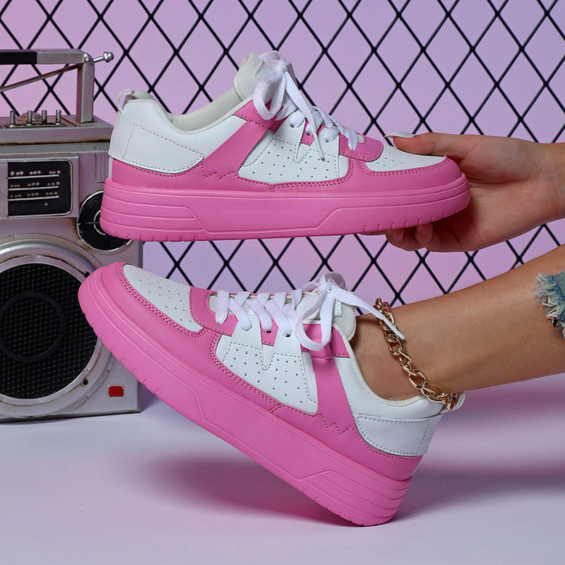 Ins European And American Fashion Platform Couple's Soft Bottom Comfortable Board Shoes Can Be Tie Up Just NoNy