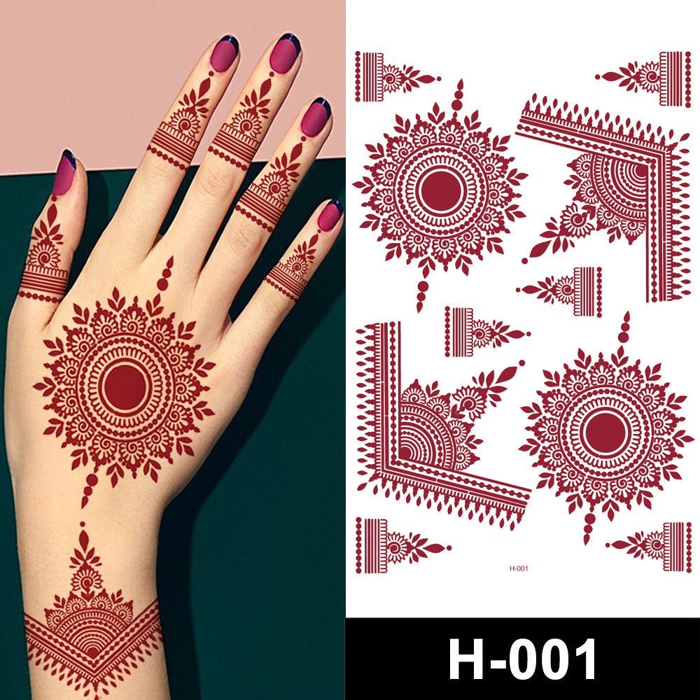 Hannah Red Lace Water Transfer Tattoo Sticker Just NoNy