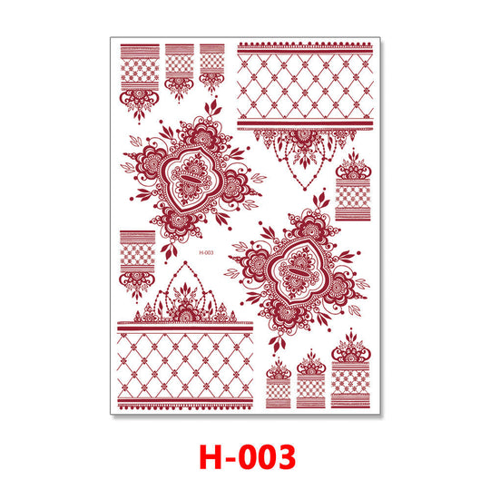 Hannah Red Lace Water Transfer Tattoo Sticker Just NoNy