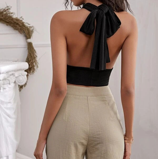 Women Sexy Halter Criss Cross Wrap Vest-justnony