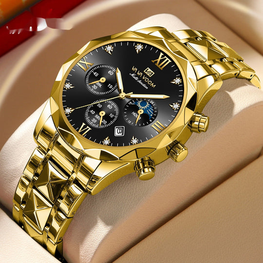 Stylish Tungsten Steel Men's Quartz Watch-justnony