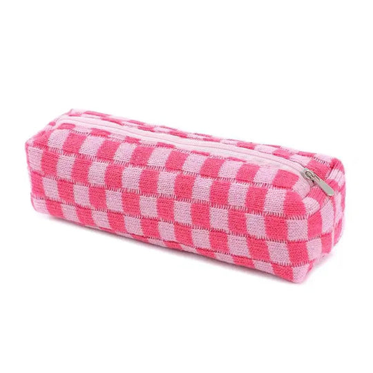 Chic Plaid Makeup Bag Set