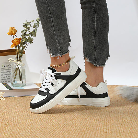 Ins European And American Fashion Platform Couple's Soft Bottom Comfortable Board Shoes Can Be Tie Up Just NoNy