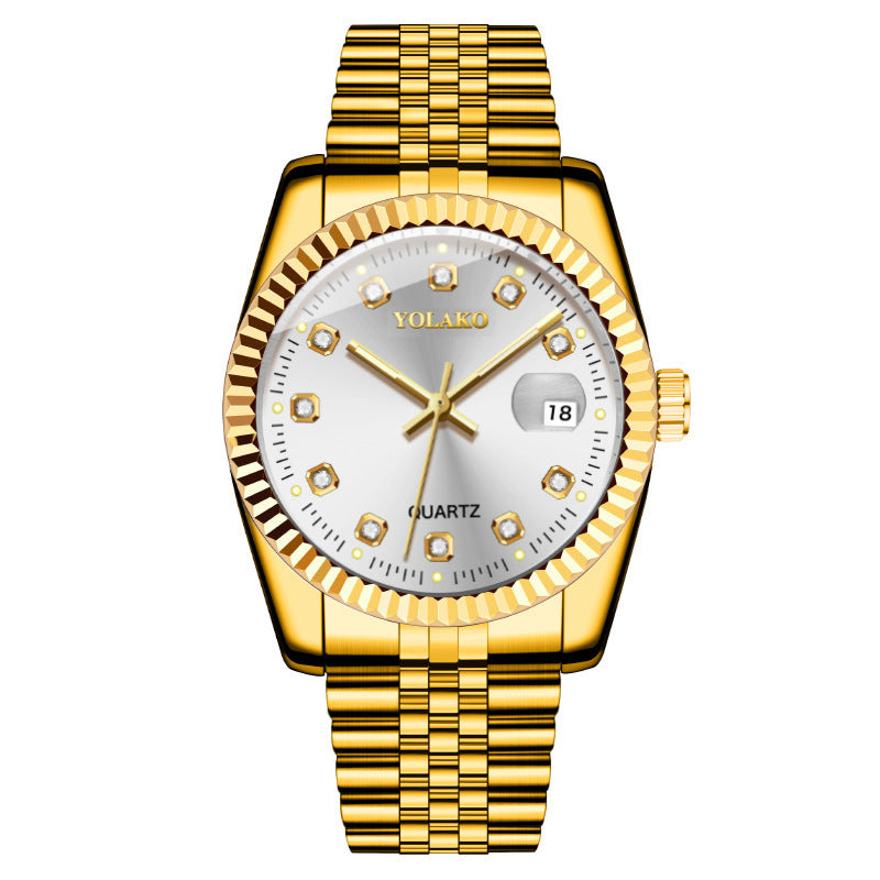 Fashion Diamond Steel Strap Men