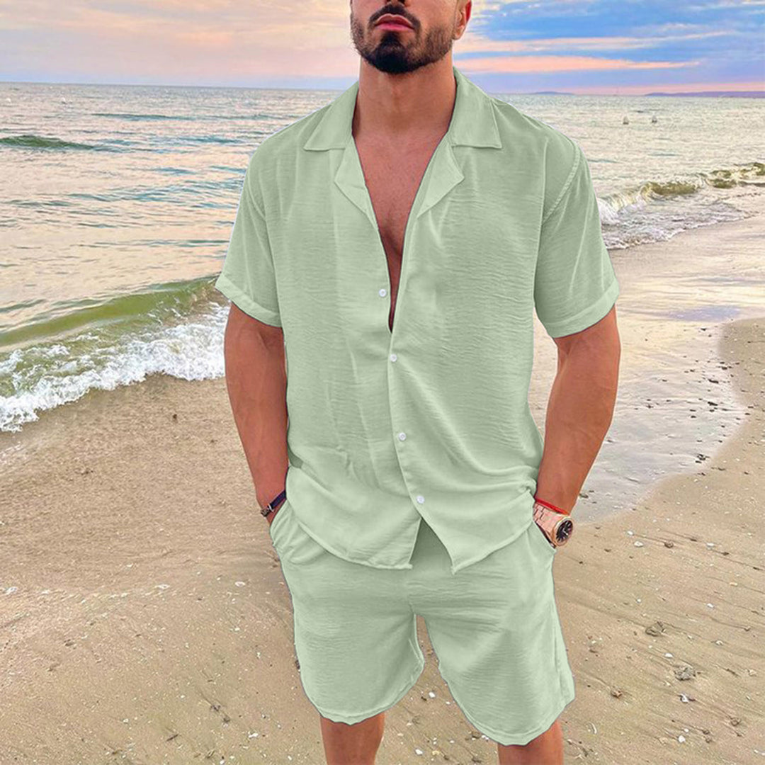 Loose Shirt Casual Men's Shorts Short Sleeve Suit Just NoNy