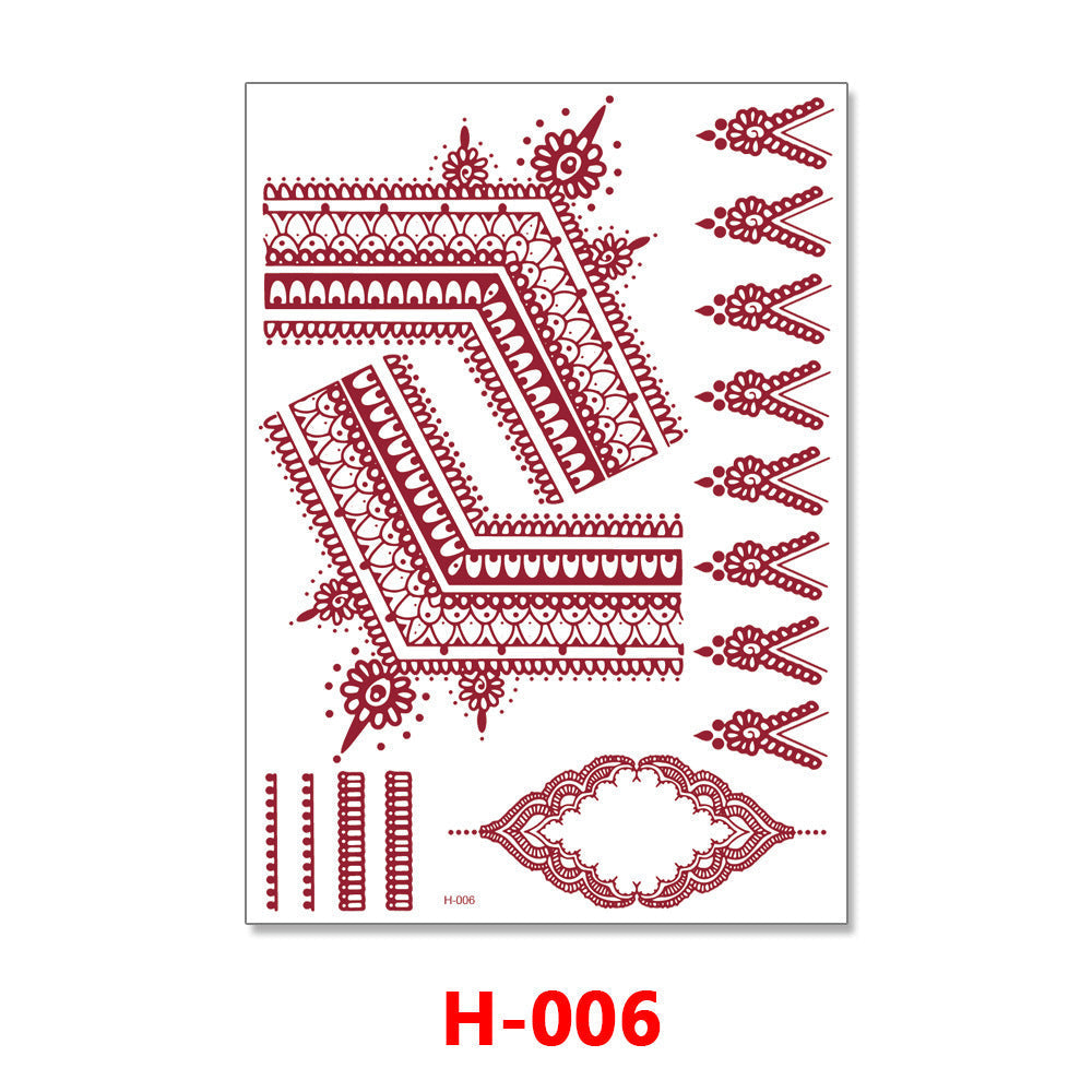 Hannah Red Lace Water Transfer Tattoo Sticker Just NoNy