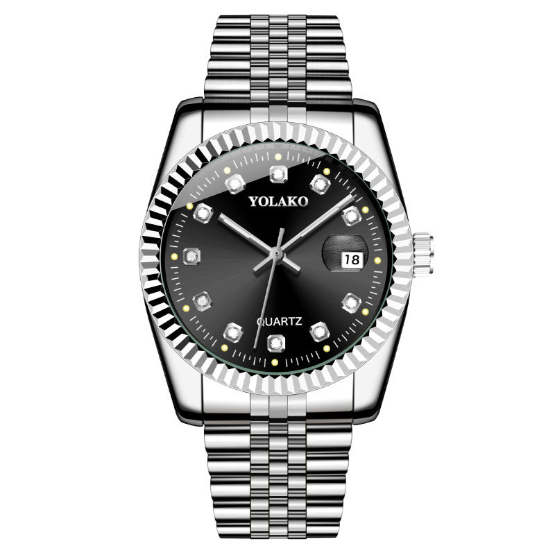Fashion Diamond Steel Strap Men