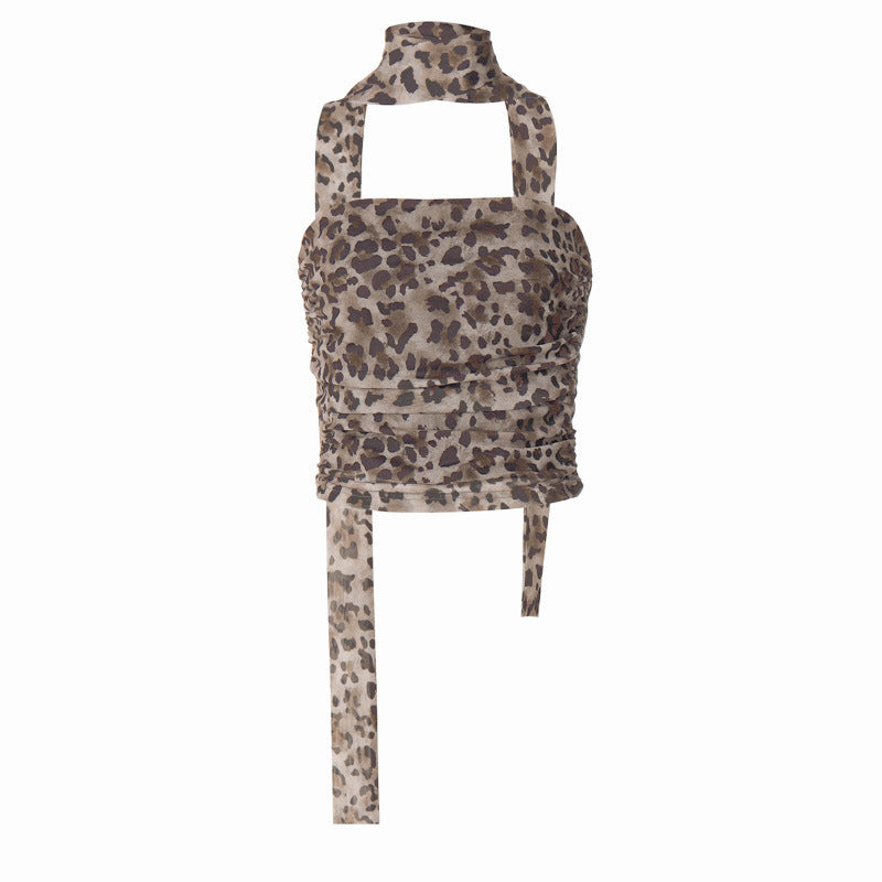 Leopard Print Sexy Bandeau Slimming Vest-justnony