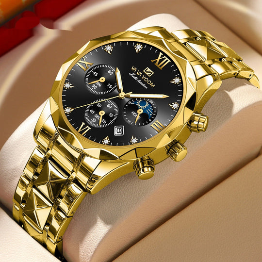 Stylish Tungsten Steel Men's Quartz Watch-justnony